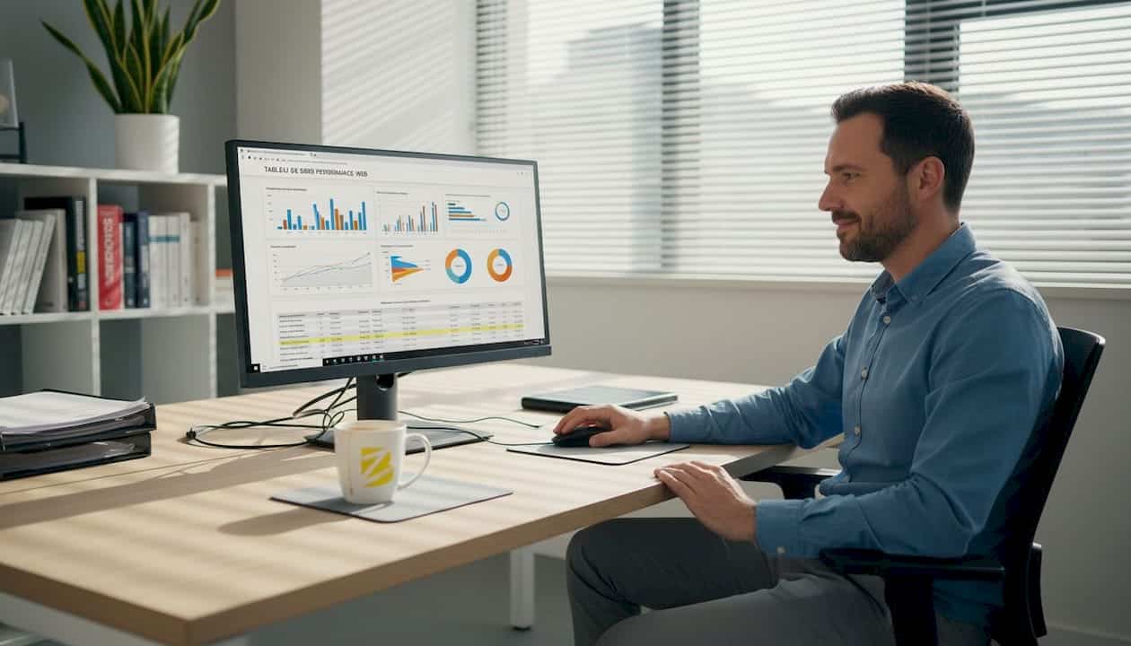 Expert en optimisation web évaluant les performances d’un site internet