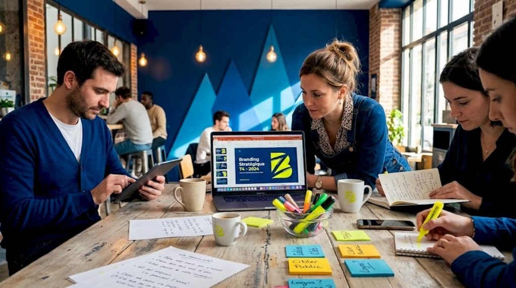 L’équipe se réunit pour élaborer ensemble la stratégie de l’entreprise.