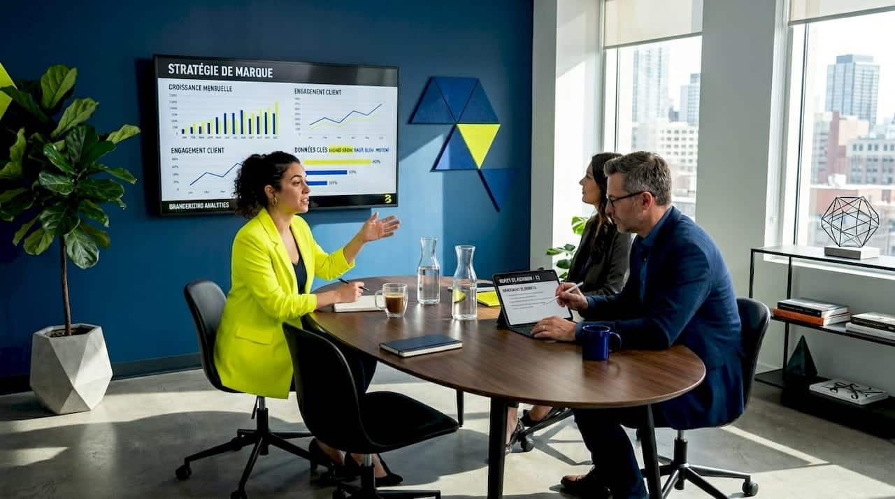 L’équipe marketing échange autour de la mise en place d’une stratégie omnicanale.