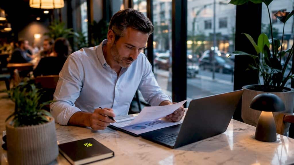 Un consultant accompagne une PME dans la mise en place d’une nouvelle stratégie digitale.