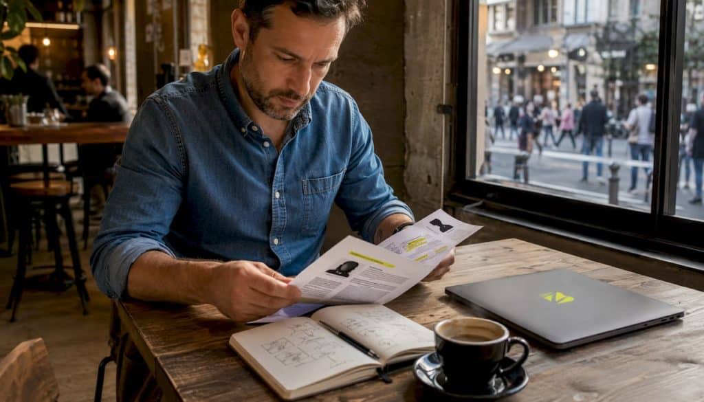 Un expert en clientèle en train d’étudier les profils de ses clients dans son bureau.