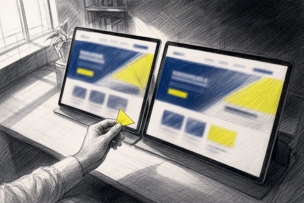 Comparaison de deux versions de page d’atterrissage B2B