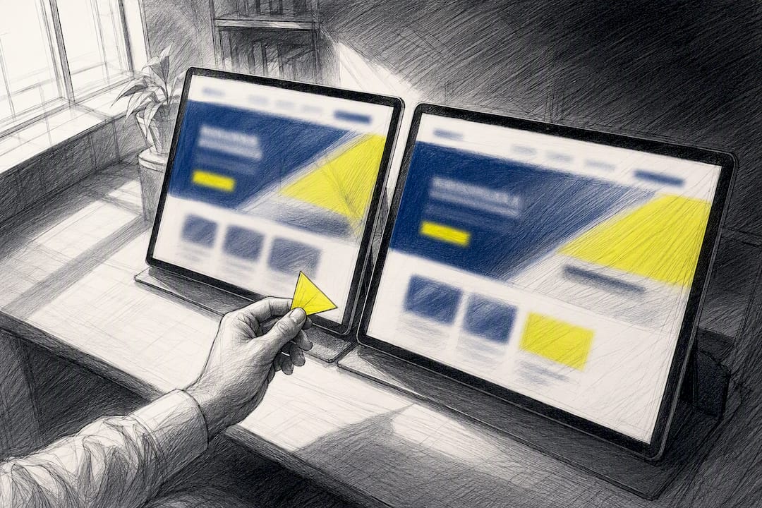 Comparaison de deux versions de page d’atterrissage B2B