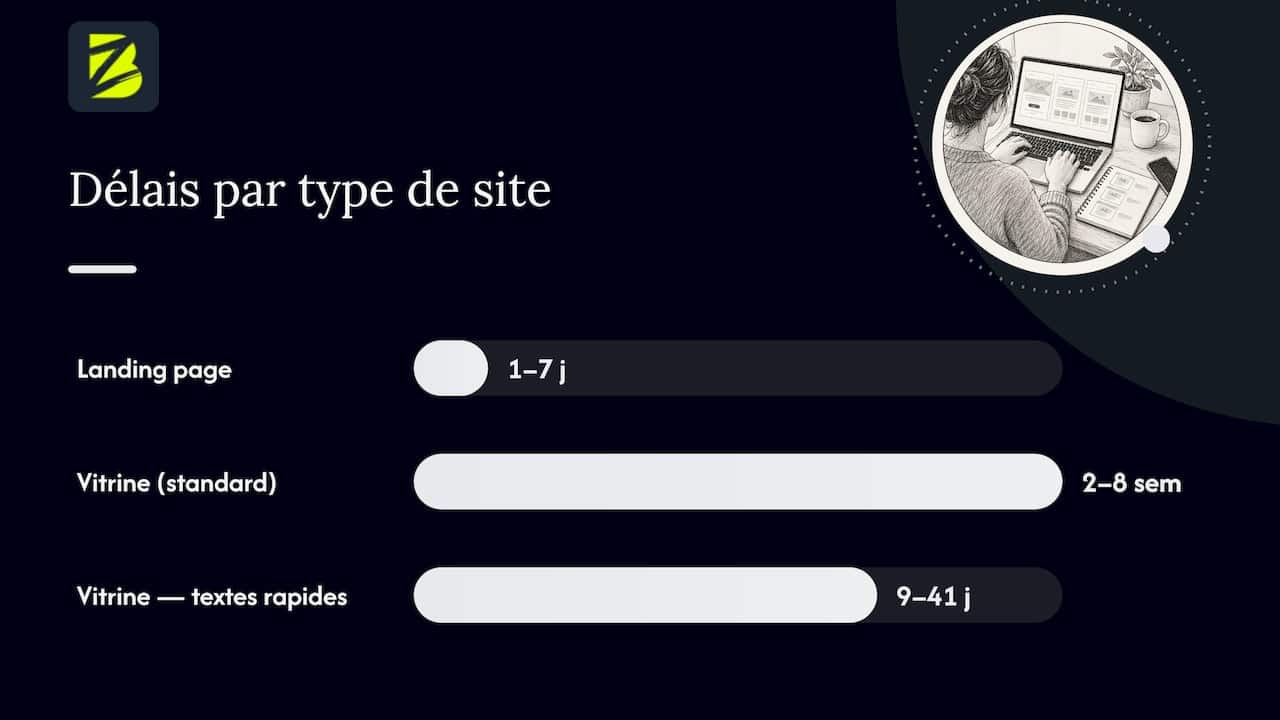 Comparaison des délais de réalisation des sites