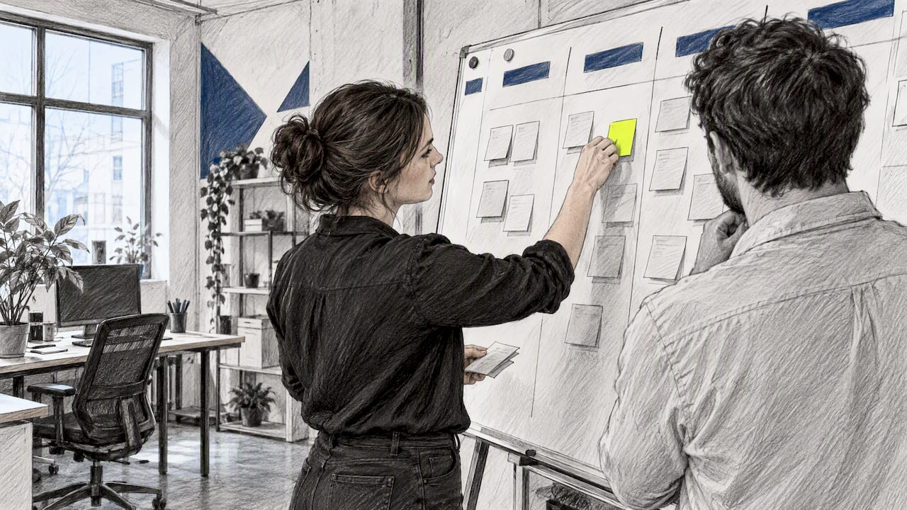 Équipe en train de planifier les phases d’un site web