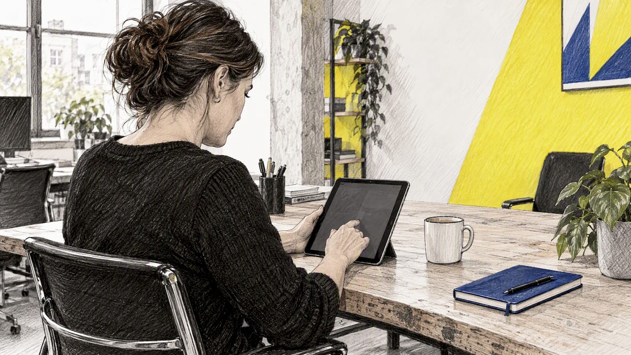 Responsable marketing complétant un formulaire B2B