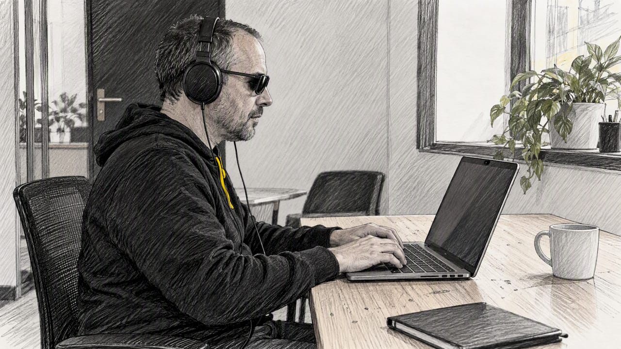 Un utilisateur aveugle explore un site web au clavier