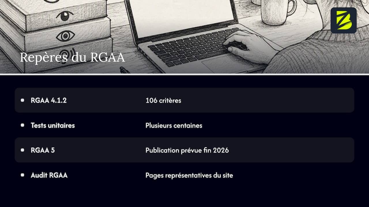 Quatre domaines évalués par le RGAA