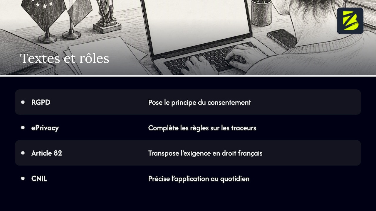 Le cadre juridique français : RGPD, loi Informatique et Libertés et rôle de la CNIL — overview diagram