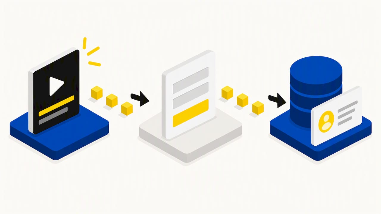 Parcours visuel d’un prospect jusqu’au CRM