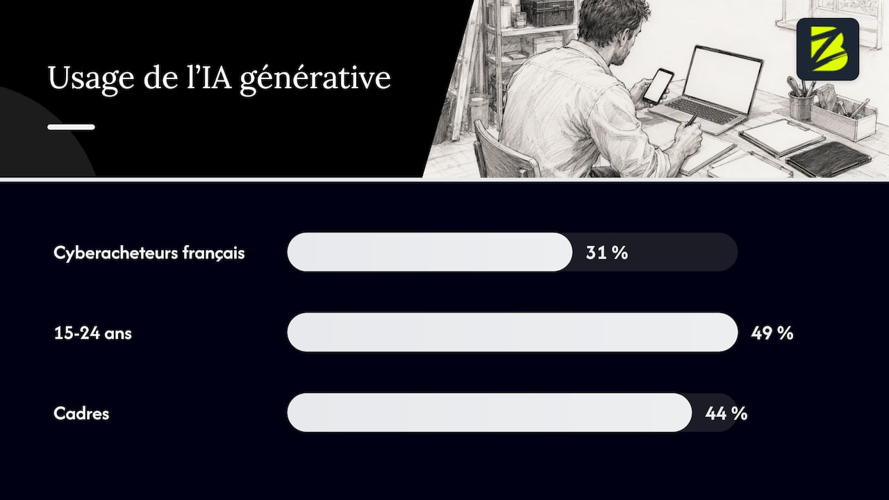 Usage de l’IA générative selon trois publics français