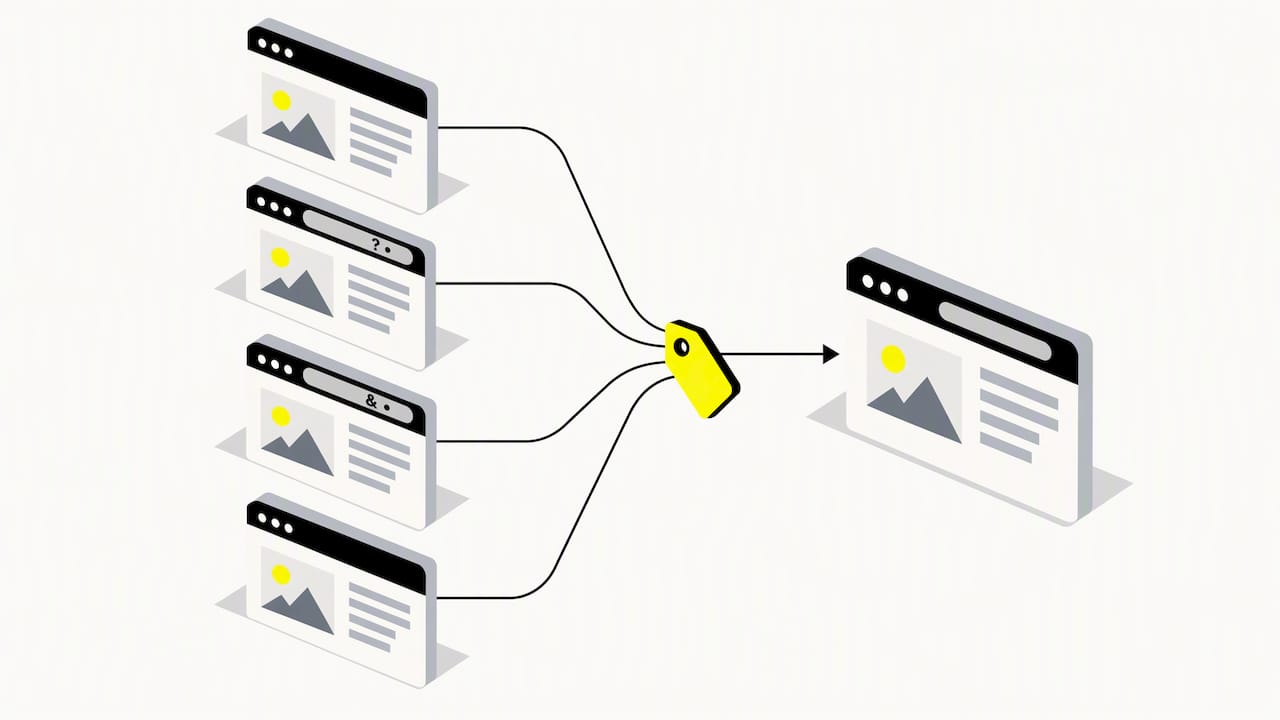 Plusieurs URLs pointent vers une URL canonique