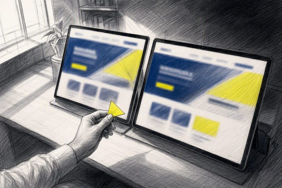 Comparaison de deux versions de page d’atterrissage B2B