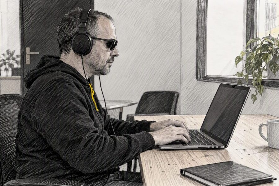 Un utilisateur aveugle explore un site web au clavier